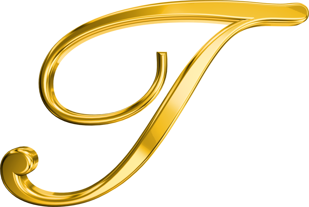 3D letter classic style T